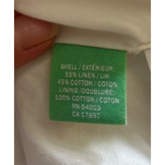 Old Navy Womens XL Utility Jacket Ivory Linen Blend Multiple Pockets - Picture 4 of 10